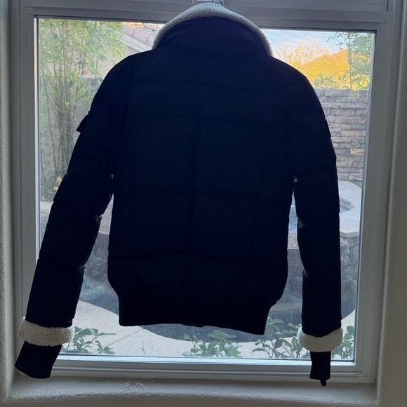 SAM. Black elegant Puffer Jacket with Cream Details - Picture 5 of 8